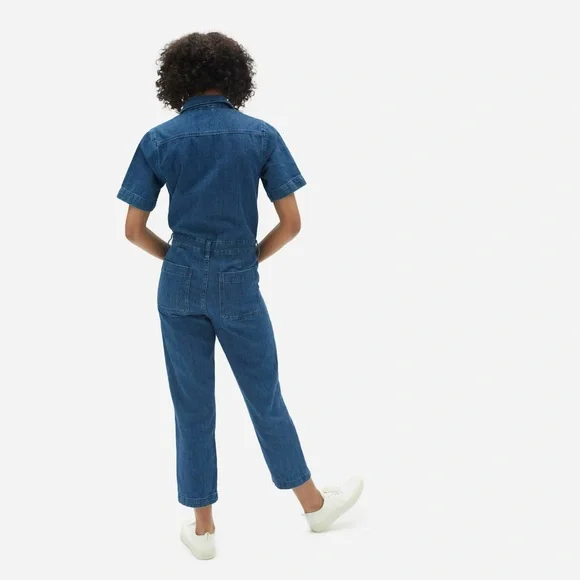 Everlane Short Sleeve Denim Coverall - Picture 2 of 9